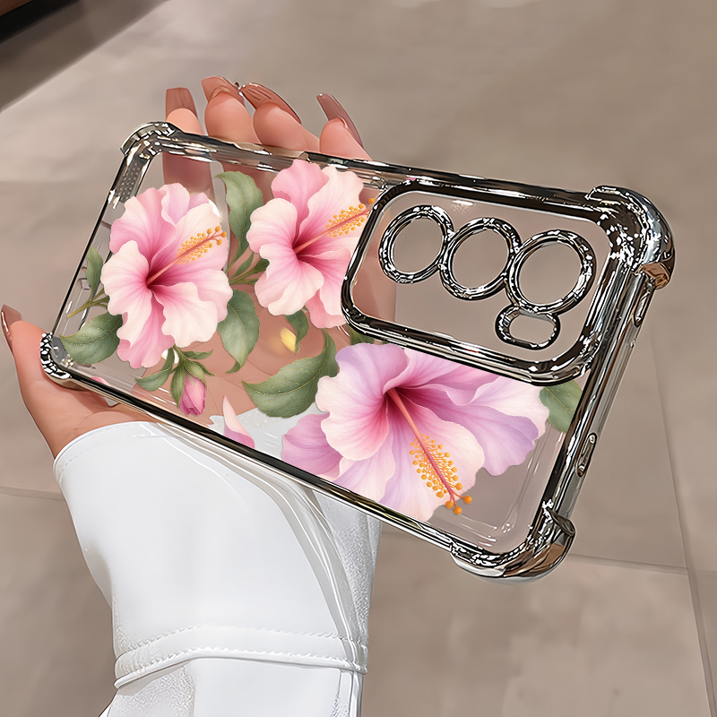 Handyhülle mit rosa Hibiskusbl – Oppo Reno 12 Bewertung und Preis