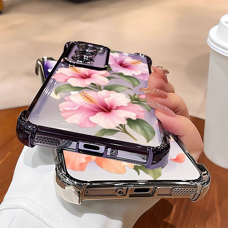 Handyhülle mit rosa Hibiskusbl – Oppo Reno 12 Bewertung und Preis