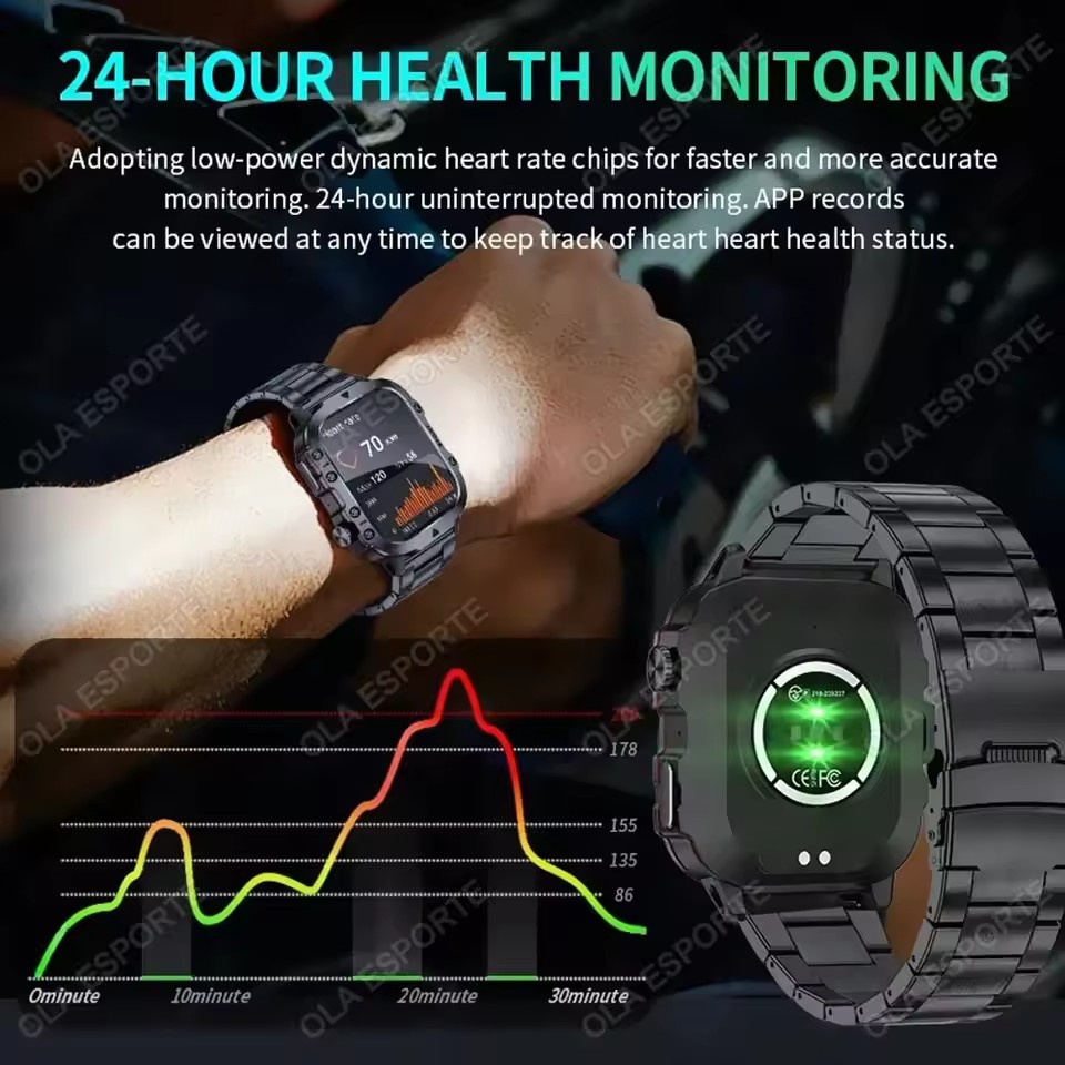 2026 Neue Militär-Smartwatch f – Smartwatch Custom Bewertung und Preis